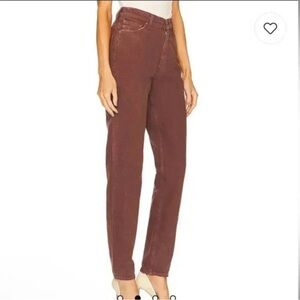 MOTHER TWIZZY SKIMP JEANS IN FRENCH ROAST BROWN